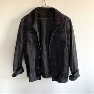 All Saints trucker denim jacket with dark corduroy collar men’s size large